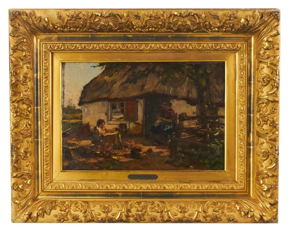 johannes akkeringa mother and child in farmyard · Kaminski Auctions · 2025-08-23 Johannes Akkeringa comparable auction result: johannes akkeringa mother and child in farmyard