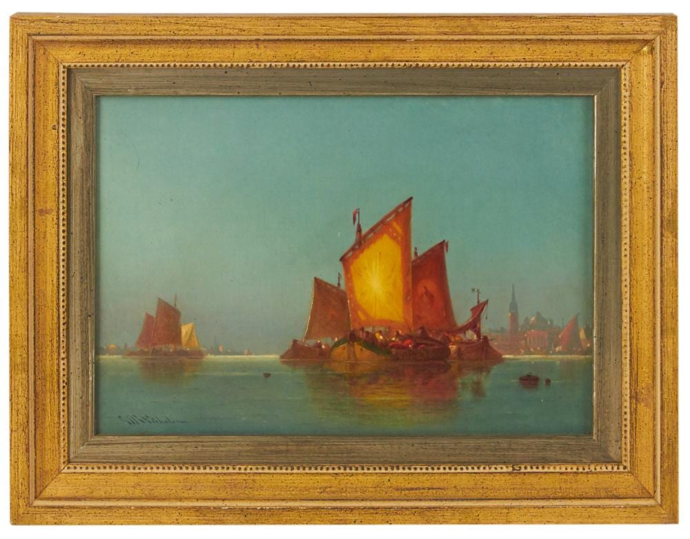 george w nicholson venice scene oil on canvas · Kaminski Auctions · 2025-08-23 George W. Nicholson comparable auction result: george w nicholson venice scene oil on canvas