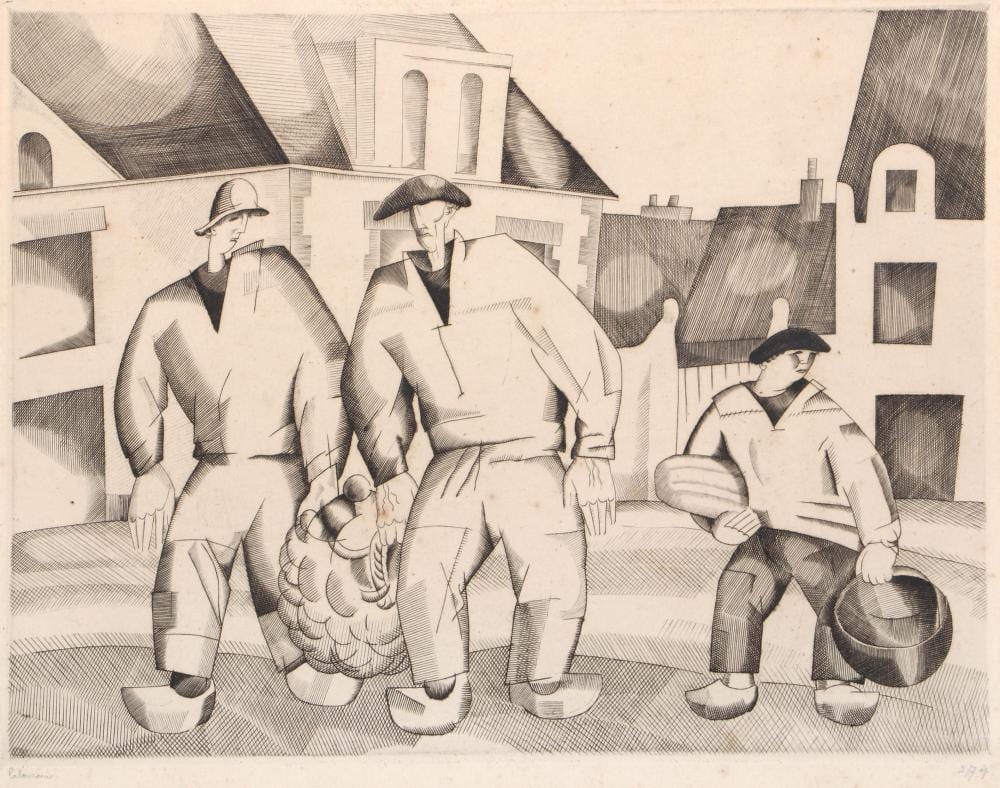 jean emile laboureur french 1877 1943 le trois marins 1921 burin engraving on paper · South Bay Auctions Inc · 2025-08-23 Jean Emile Laboureur comparable auction result: jean emile laboureur french 1877 1943 le trois marins 1921 burin engraving on paper