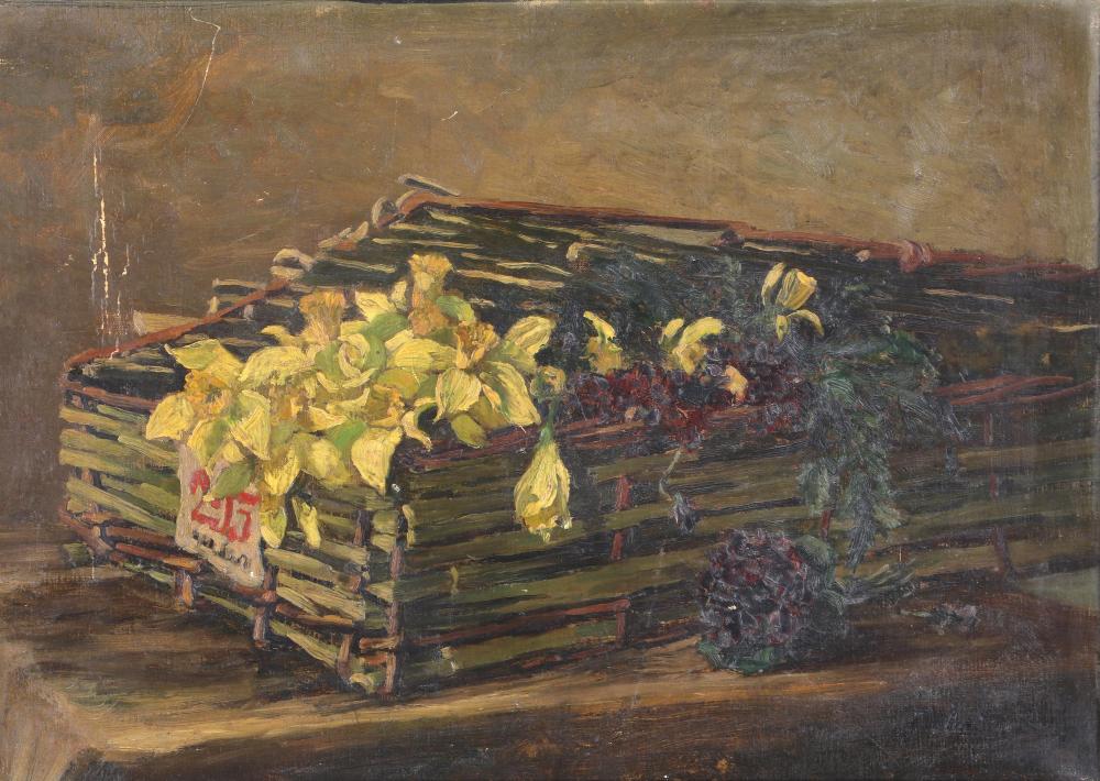 Fritz Westendorp comparable auction result: fritz westendorp german 1867 1926 still life with basket of daffodils oil on canvas