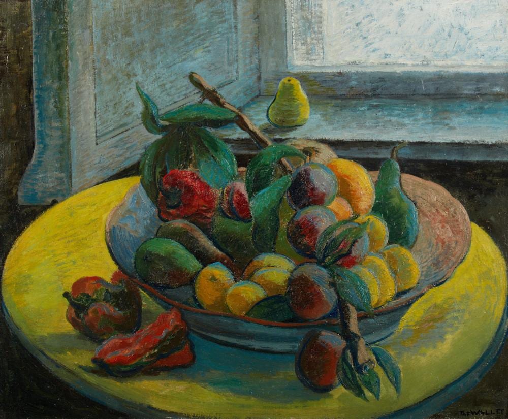 Taf Wallet comparable auction result: taf wallet belgian 1902 2001 nature mort aux fruits still life with fruit oil on canvas 25 1 2 x 31 1 2in 65 x 80cm