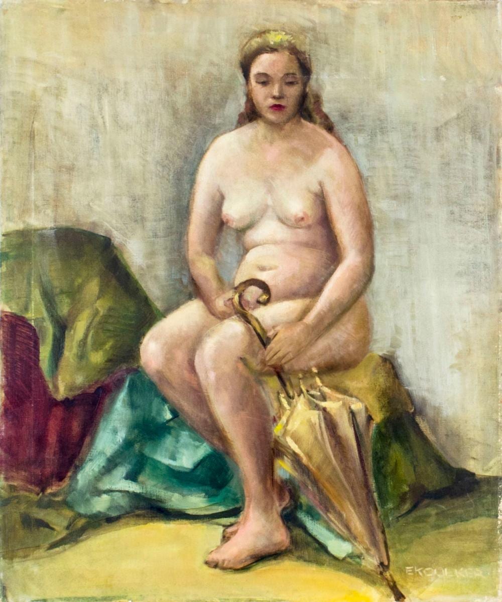 Edward Colker comparable auction result: edward colker ny il 1927 oil painting