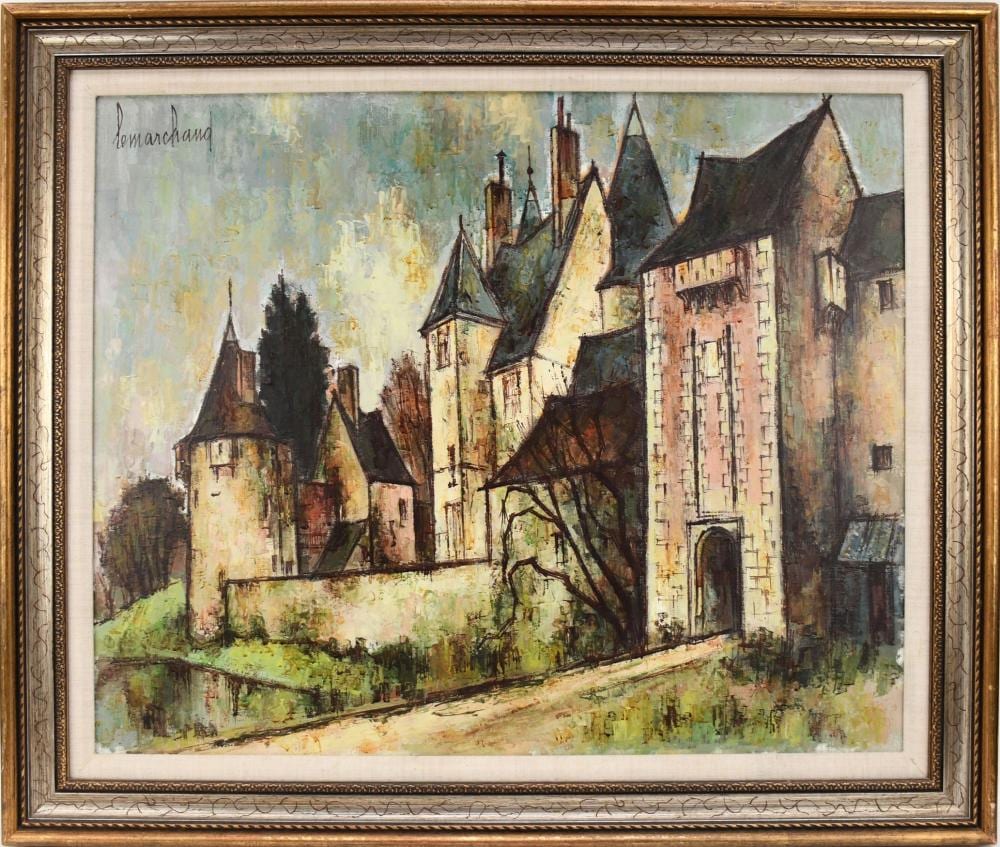 Pierre Lemarchand comparable auction result: pierre lemarchand french 1906 1970 oil on canvas chateau scene signed lemarchand 24 x 29 inches overall framed size is 30 x 35 inches