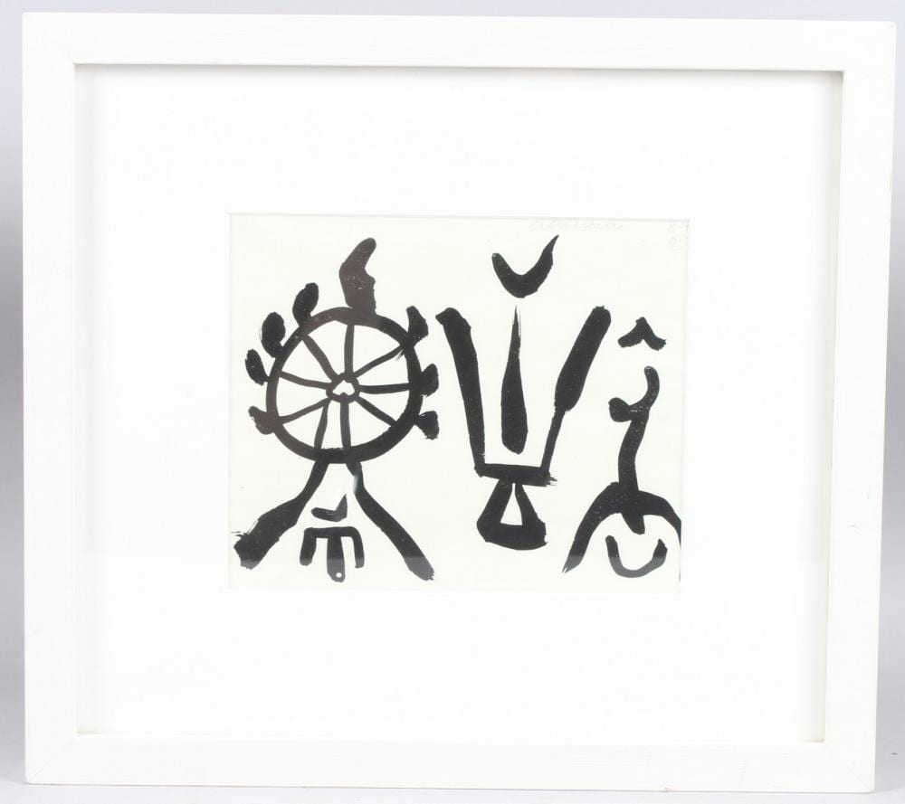 Alan Davie comparable auction result: alan davie 1920 2014 untitled black gouache on paper signed and dated 87 in pencil 16 5cm x 20cm