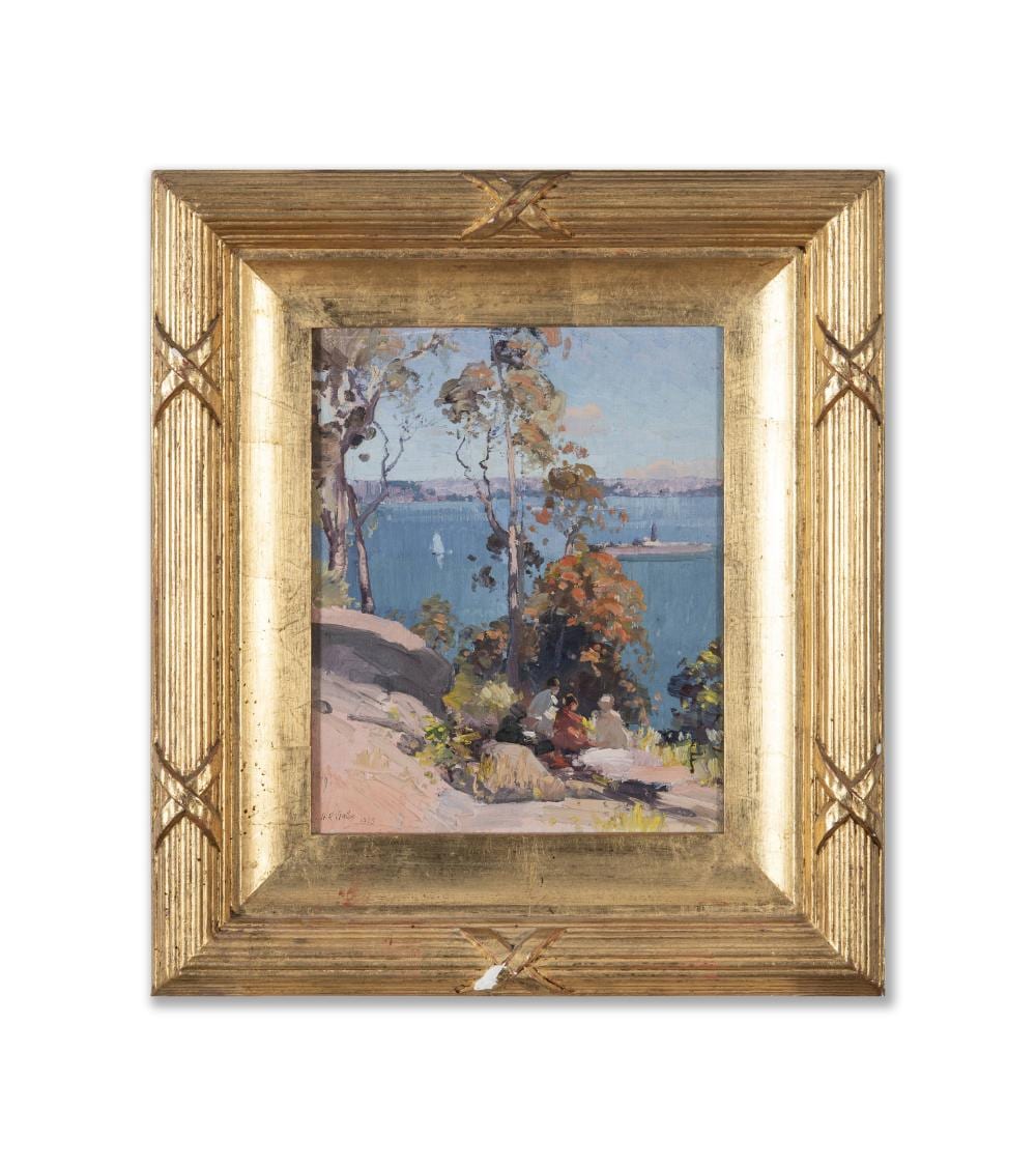 herbert reginald gallop 1890 1958 sydney harbour picnic 1925 · Bonhams · 2025-08-26 Herbert Gallop comparable auction result: herbert reginald gallop 1890 1958 sydney harbour picnic 1925