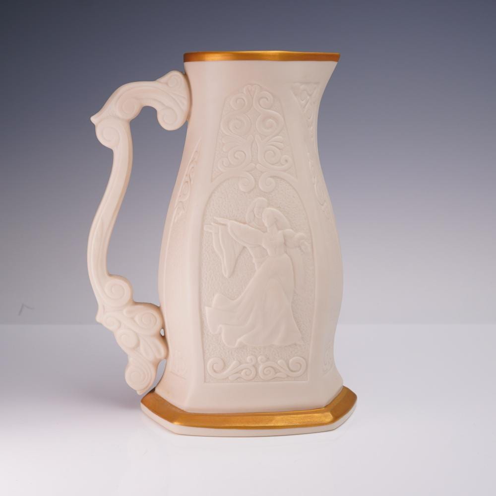 Laszlo Ispanky comparable auction result: lenox porcelain pitcher romeo and juliet by laszlo ispanky