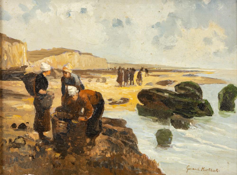 Gerard Koekkoek comparable auction result: gerard koekkoek 1871 1956 fisherwomen in dieppe oil on panel