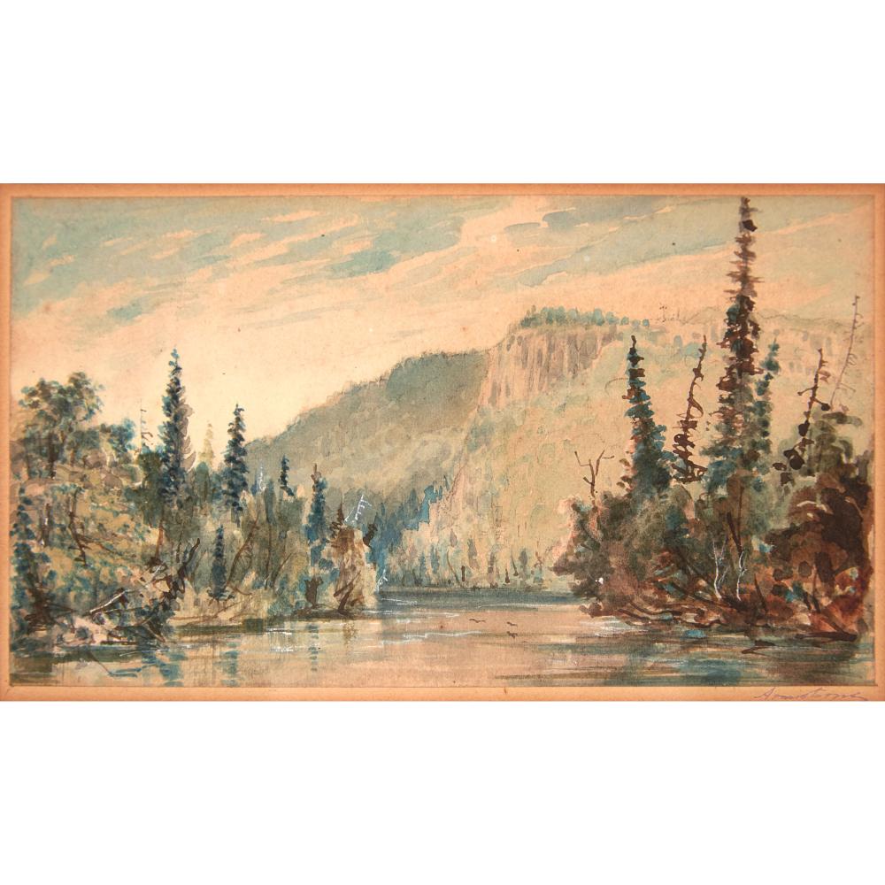 William (1822) Armstrong comparable auction result: william armstrong 1822 1914 on black sturgeon rock lake superior