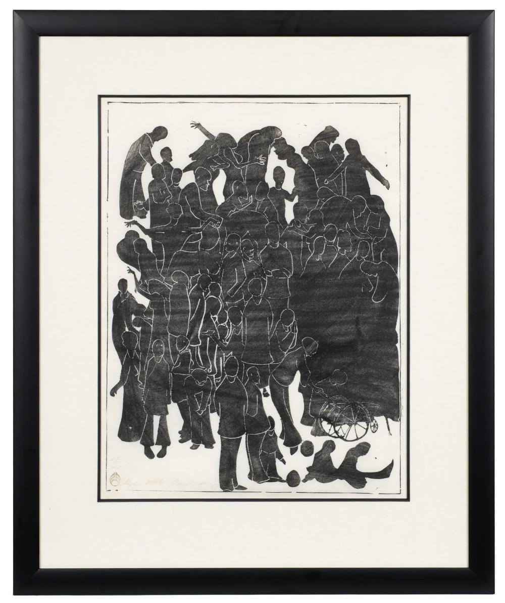 amish gathering woodblock print by stephen white · Direct Auction Galleries, Inc. · 2025-08-23 Stephen White comparable auction result: amish gathering woodblock print by stephen white