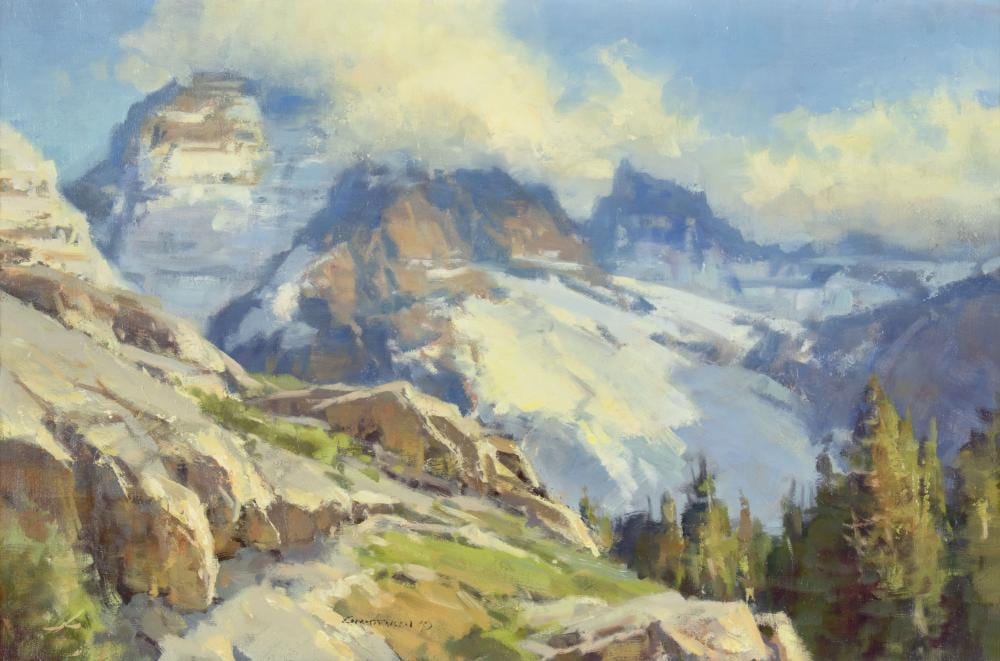 scott christensen 1962 study for swiss trail · Jackson Hole Art Auction · 2025-09-13 Scott Christensen comparable auction result: scott christensen 1962 study for swiss trail