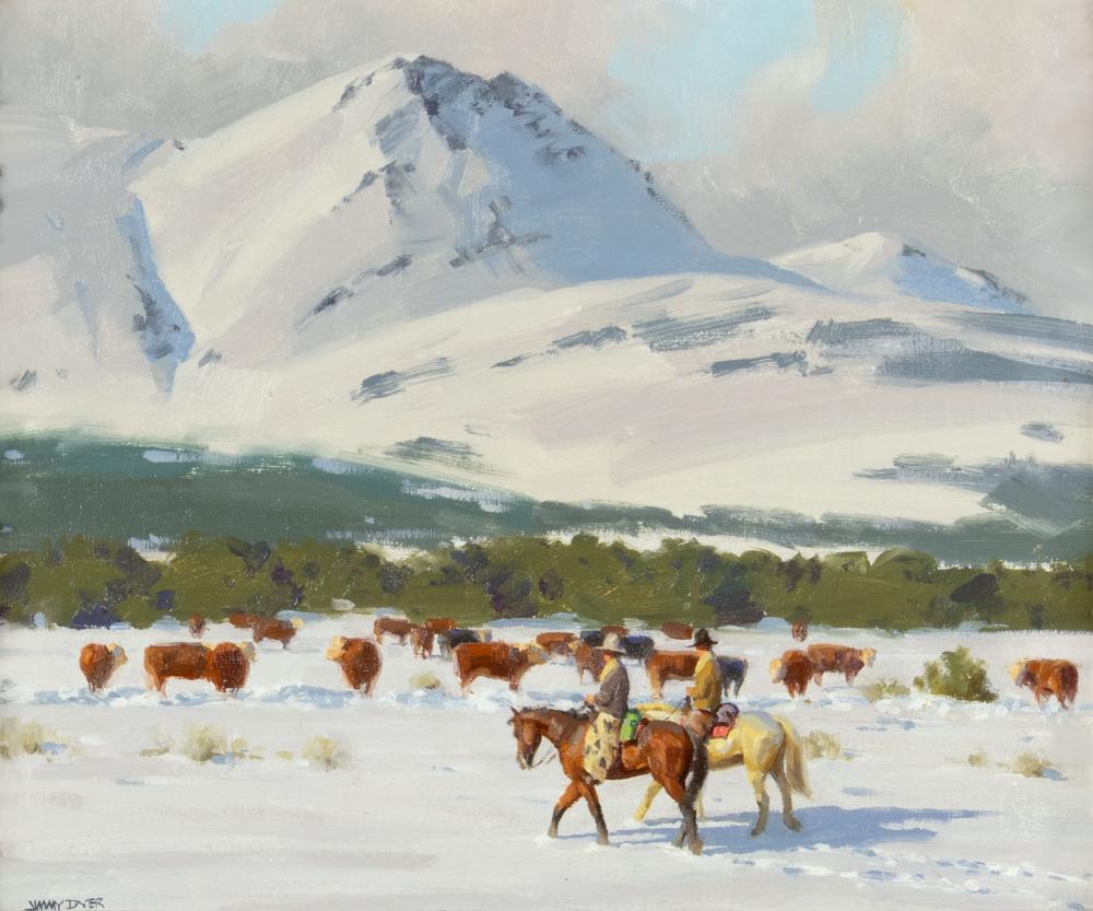 Jimmy Dyer comparable auction result: jimmy dyer 1956 checking the herd