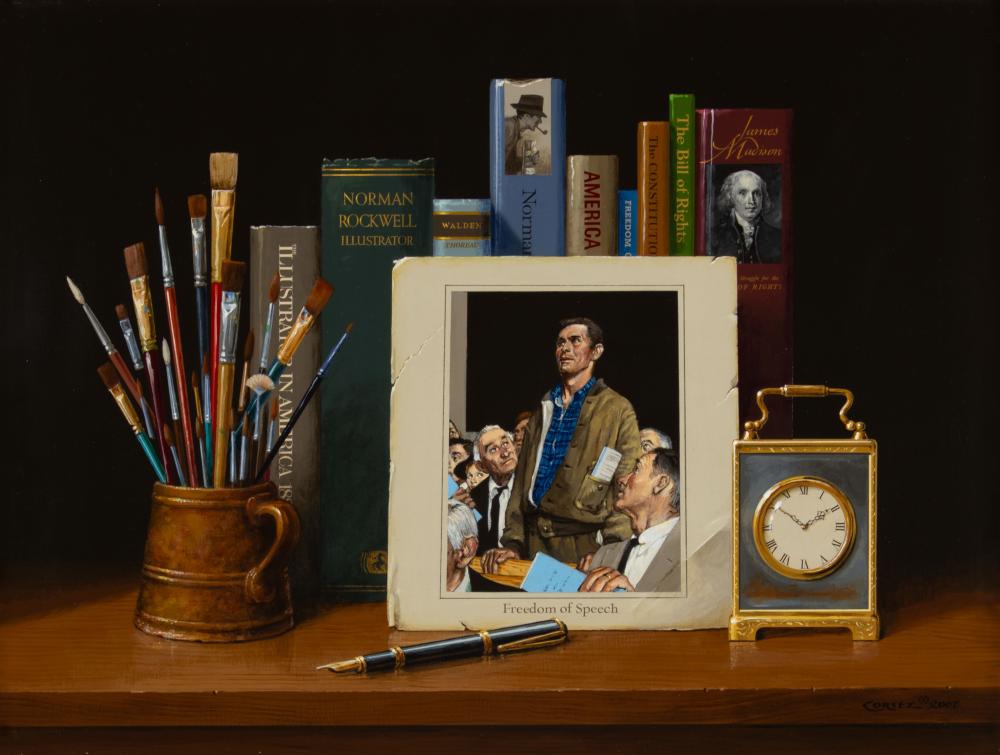 Jenness Cortez comparable auction result: jenness cortez 1944 norman rockwell freedom of speech 2007