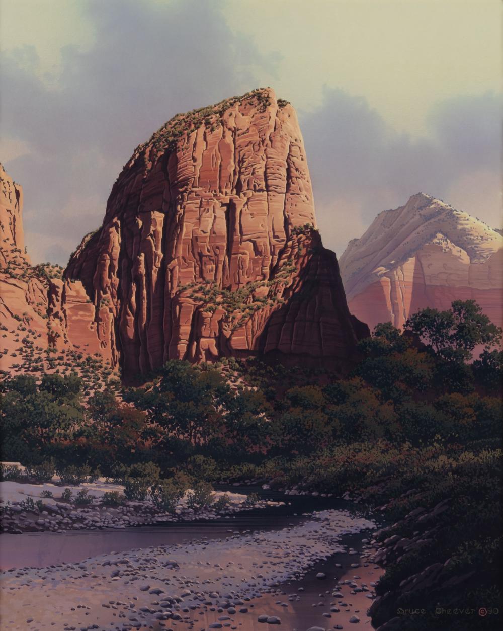 Bruce Cheever comparable auction result: bruce cheever 1958 great white throne zion national park 1990
