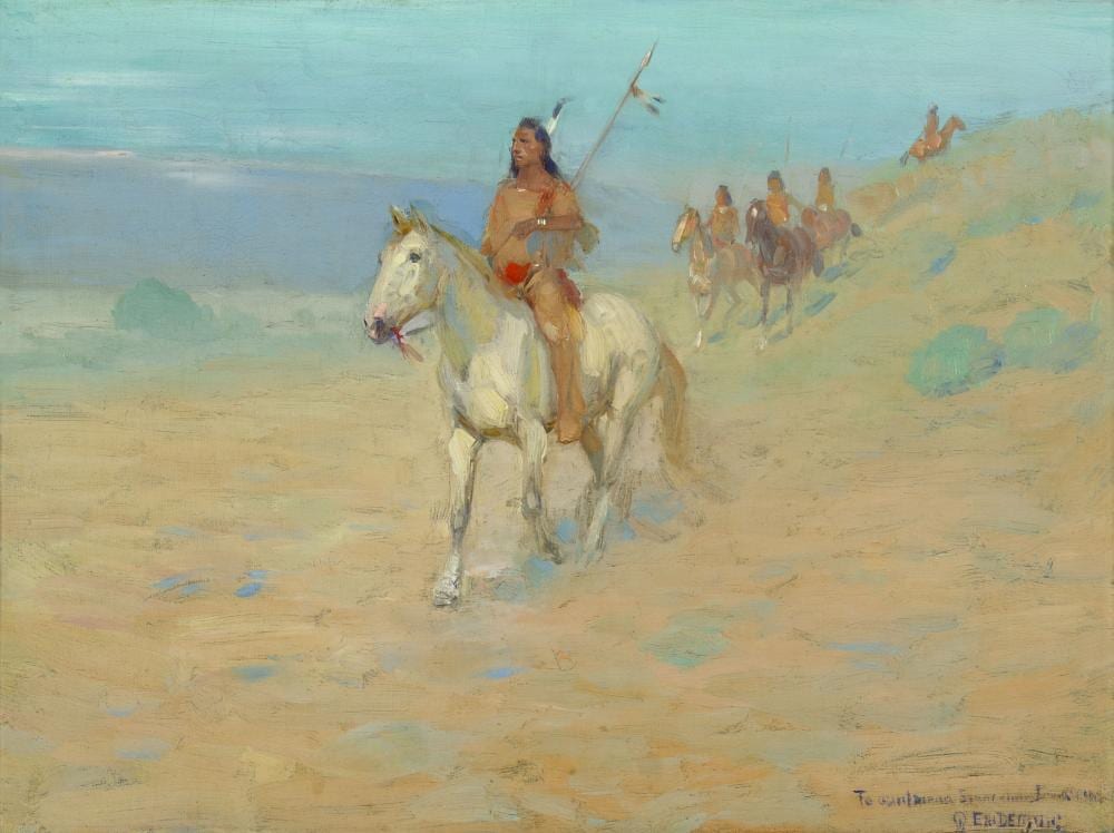 Edwin Willard Deming comparable auction result: edwin willard deming 1860 1942 view of native americans on horseback