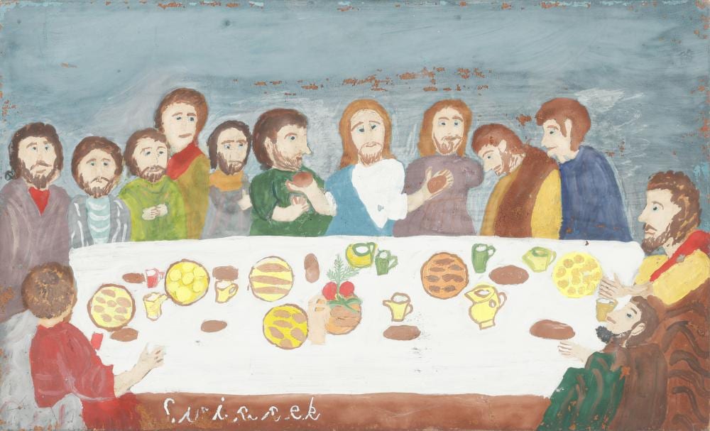 ludwig wiecek polish poland the last supper · Material Culture · 2025-09-09 Ludwig Wiecek comparable auction result: ludwig wiecek polish poland the last supper