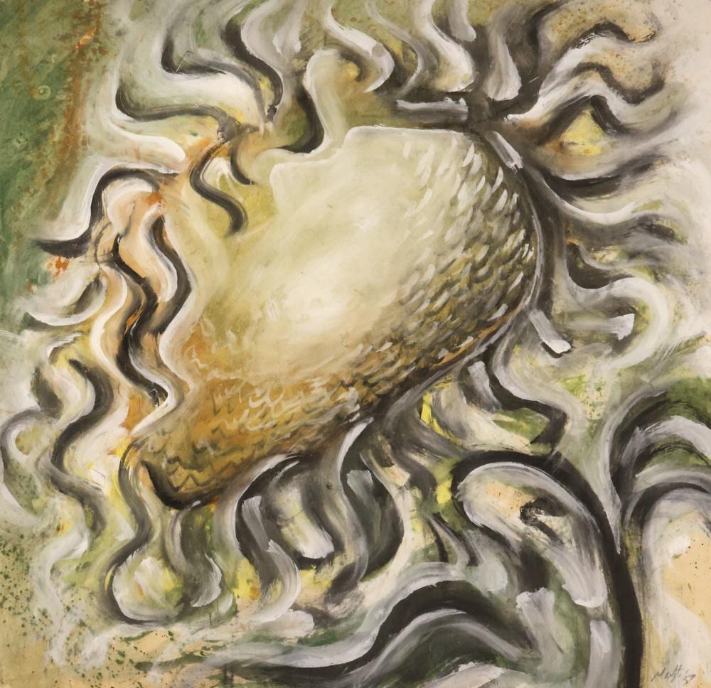 neil meitzler sunflower 1959 casein on paper · MBA Seattle Auction LLC · 2025-09-04 Neil Meitzler comparable auction result: neil meitzler sunflower 1959 casein on paper