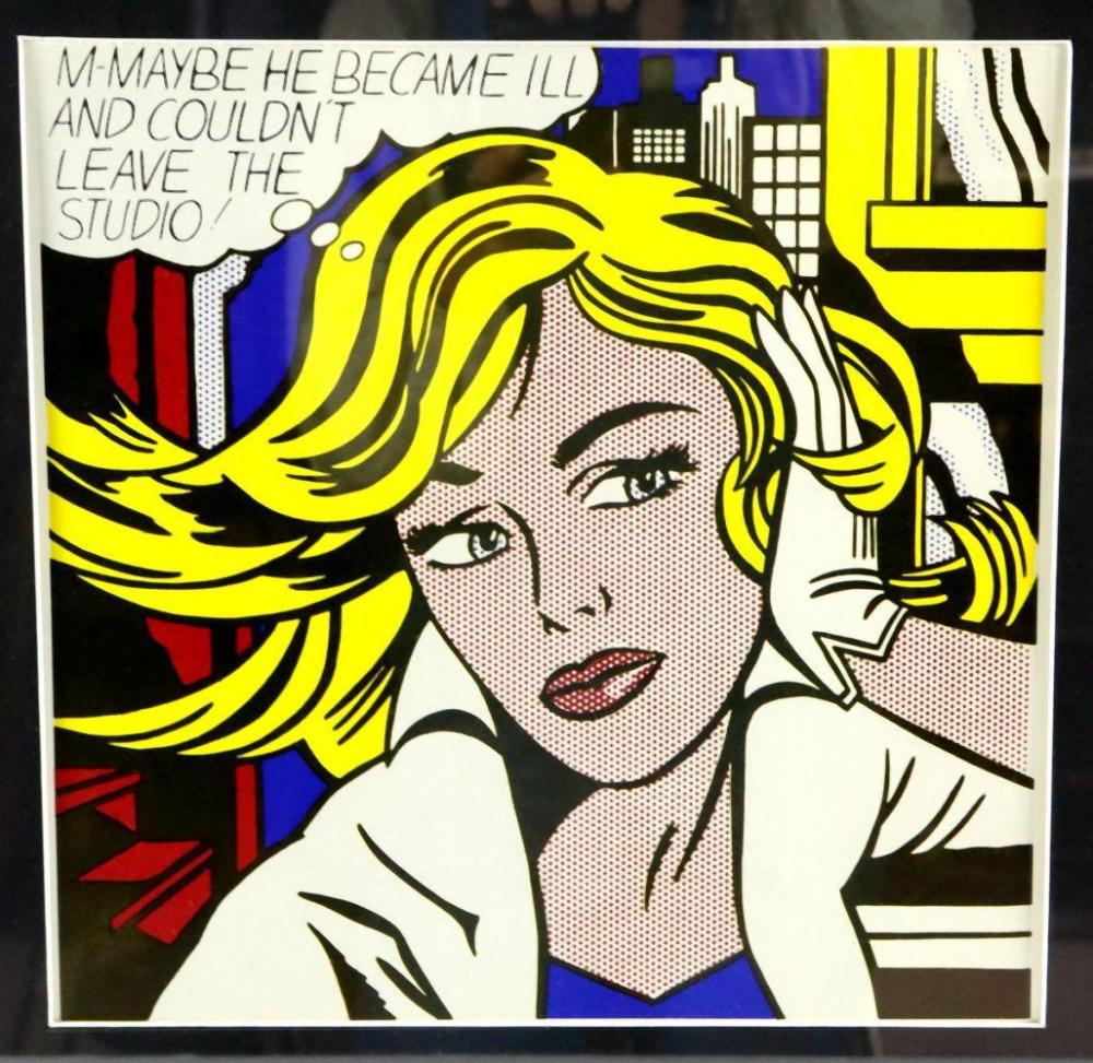 Roy Lichtenstein "M-Maybe" Offset Lithograph sold by Market Auctions, lot 101 — auction record photograph