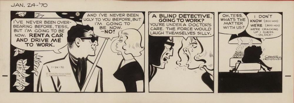 Chester Gould comparable auction result: chester gould d 1985 dick tracy comic strip art