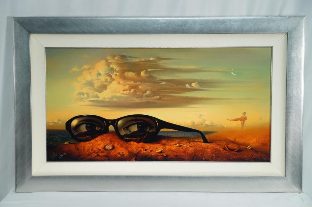 Vladimir Kush comparable auction result: vladimir kush forgotten sunglasses giclee