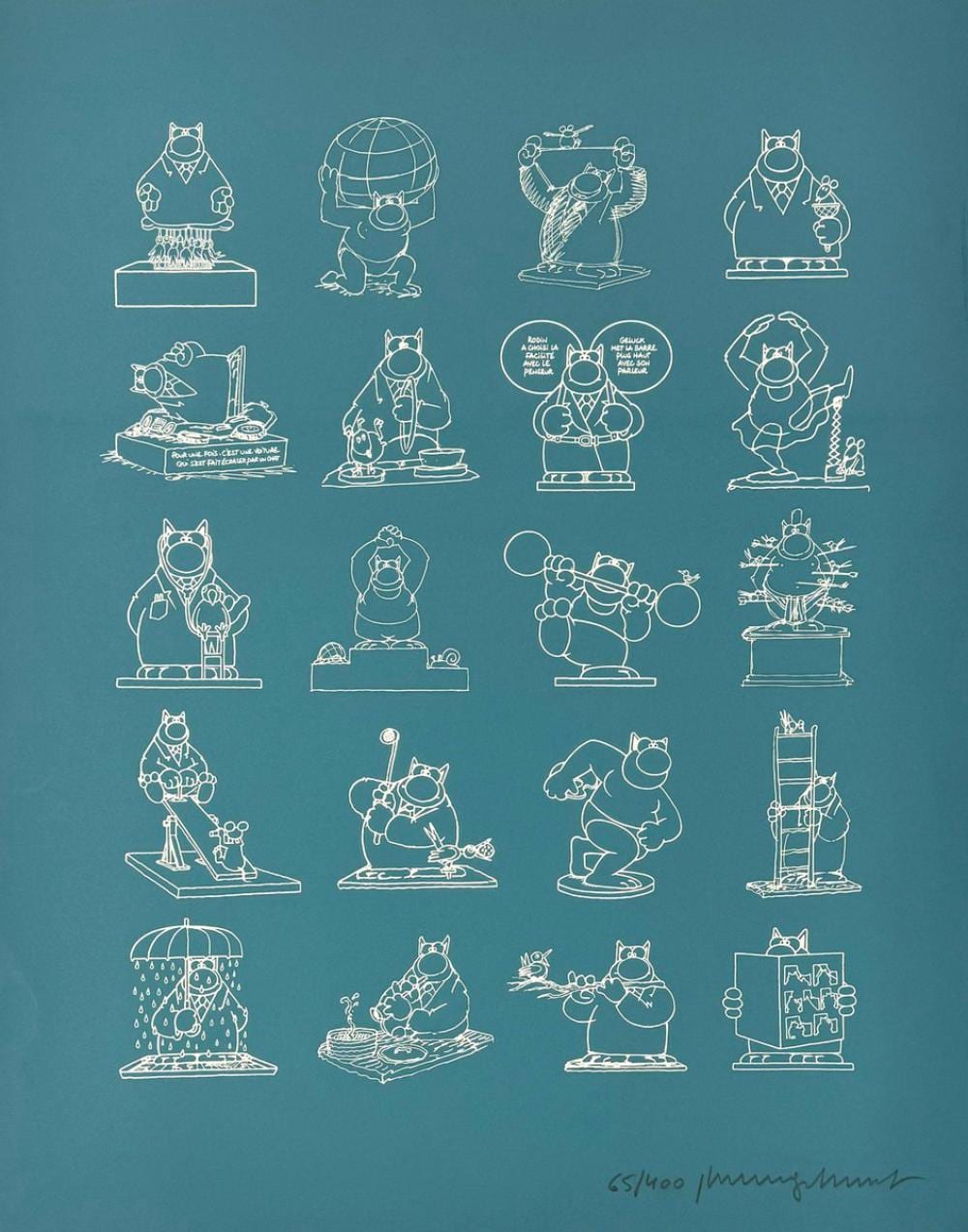 Philippe Geluck comparable auction result: philippe geluck n en 1954 les 20 statues 2021