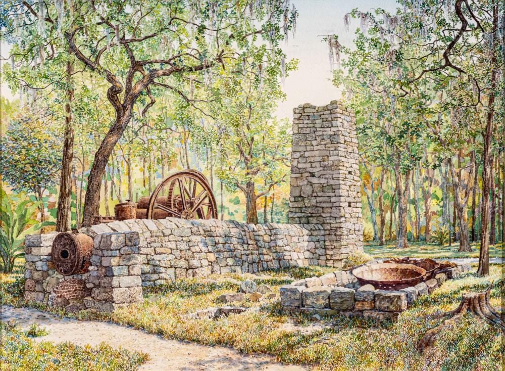 Andrew Nathaniel Wyeth comparable auction result: andrew nathaniel wyeth american b 1948 watercolor and pencil on heavy wove paper yulee sugar mill h 19 w 25 75 frame size h 27 w 33 75