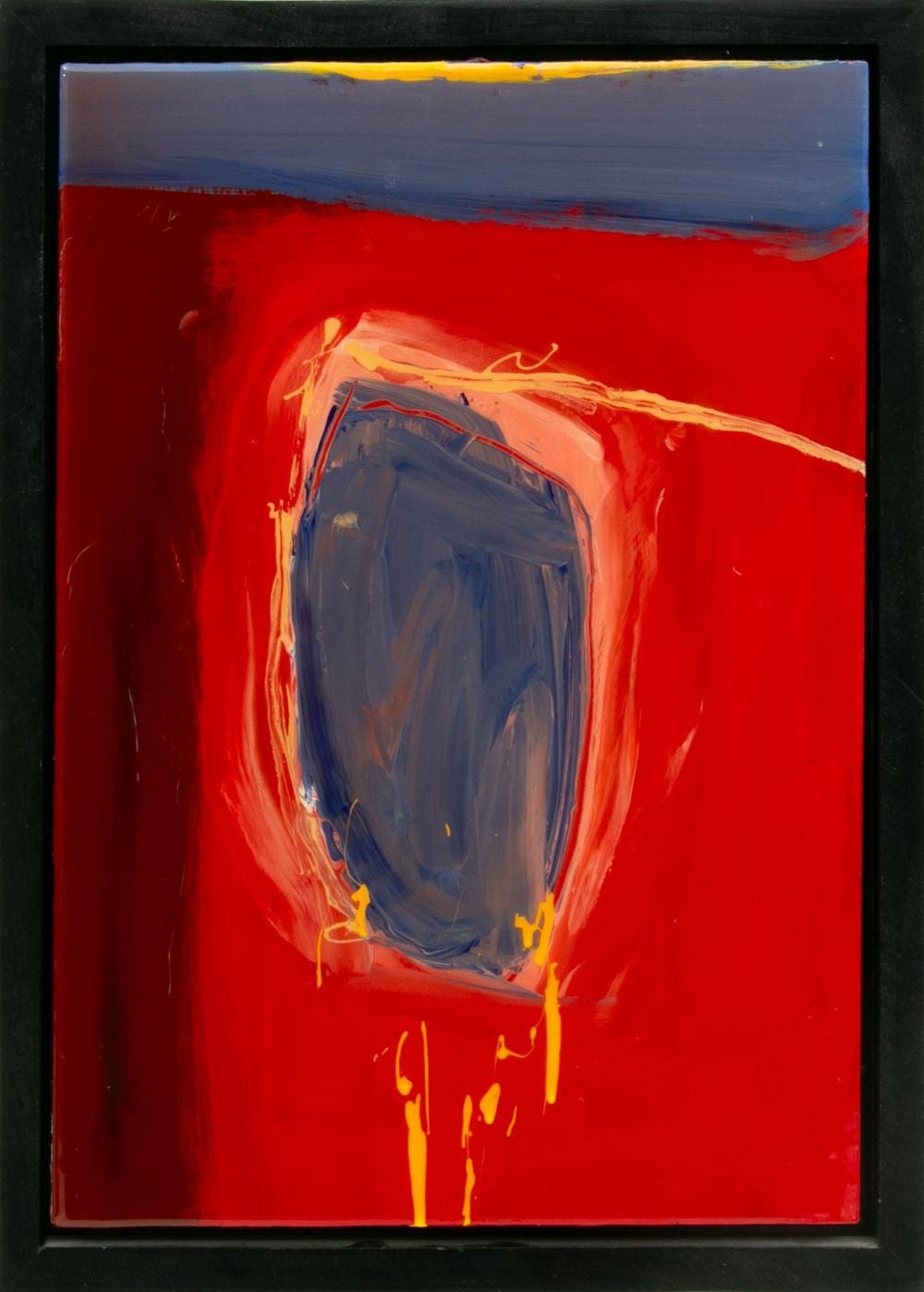 Carlos Rolon comparable auction result: dzine carlos rolon american b 1970 acrylic and envirotex on board 1999 in the beginning h 18 w 12 frame size h 20 w 14