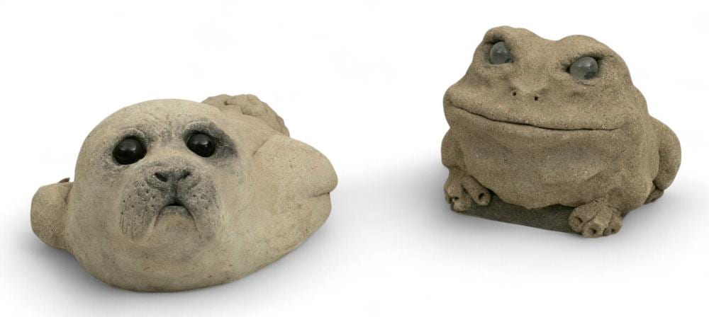 Lou Rankin comparable auction result: lou rankin american 1929 2016 cement sculptures 1978 seal and toad 2 pcs