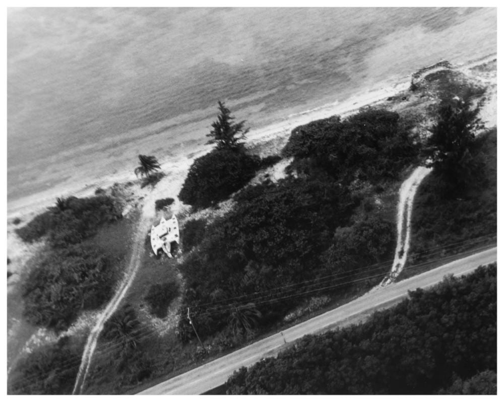 Tacita Dean comparable auction result: tacita dean b 1965 aerial view of teignmouth electron cayman brac 16th of september 1998 from cubitt print box