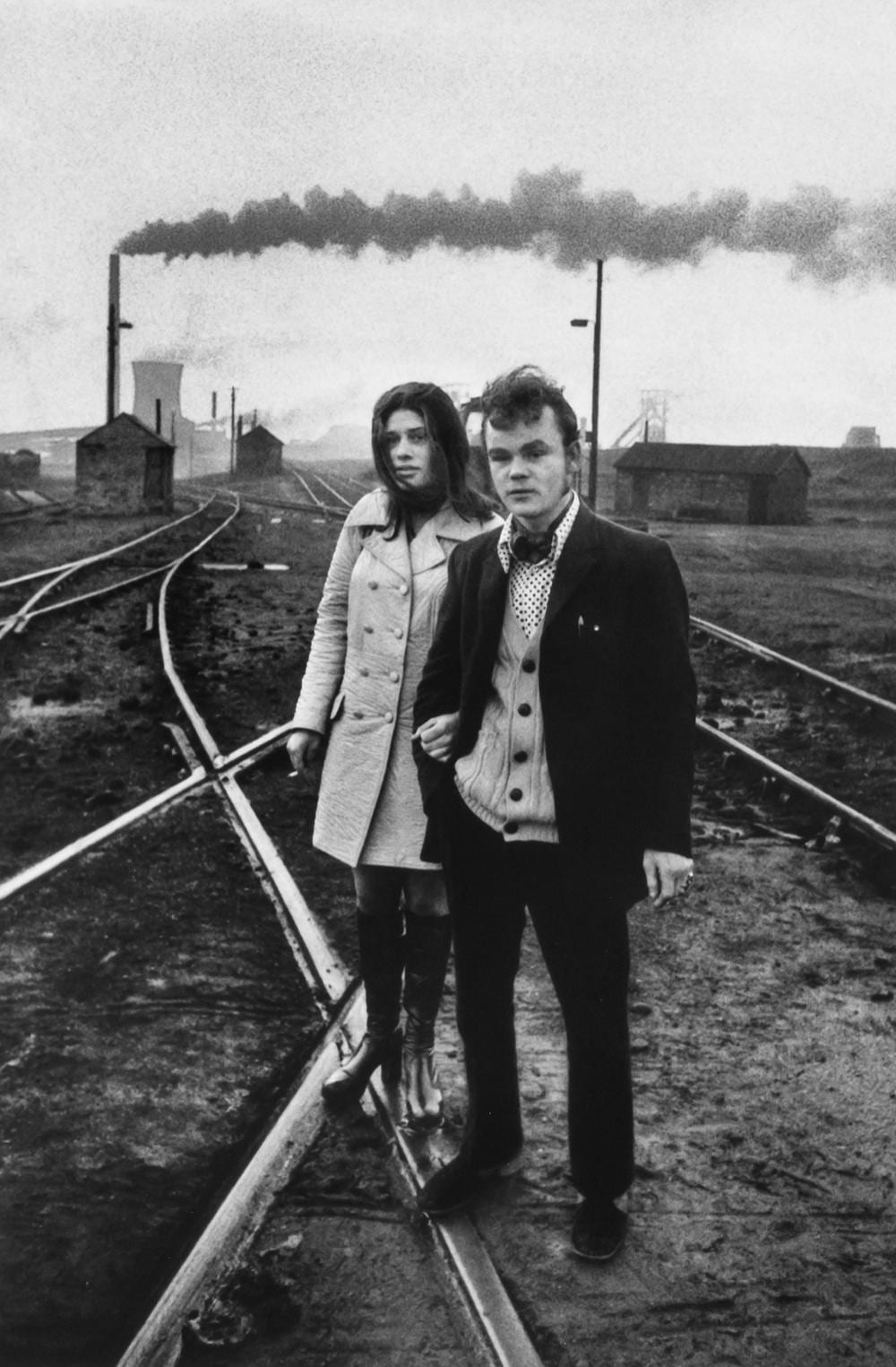 Don McCullin comparable auction result: don mccullin b 1935 the former steel town of consett couple crossing railway lines consett england 1975