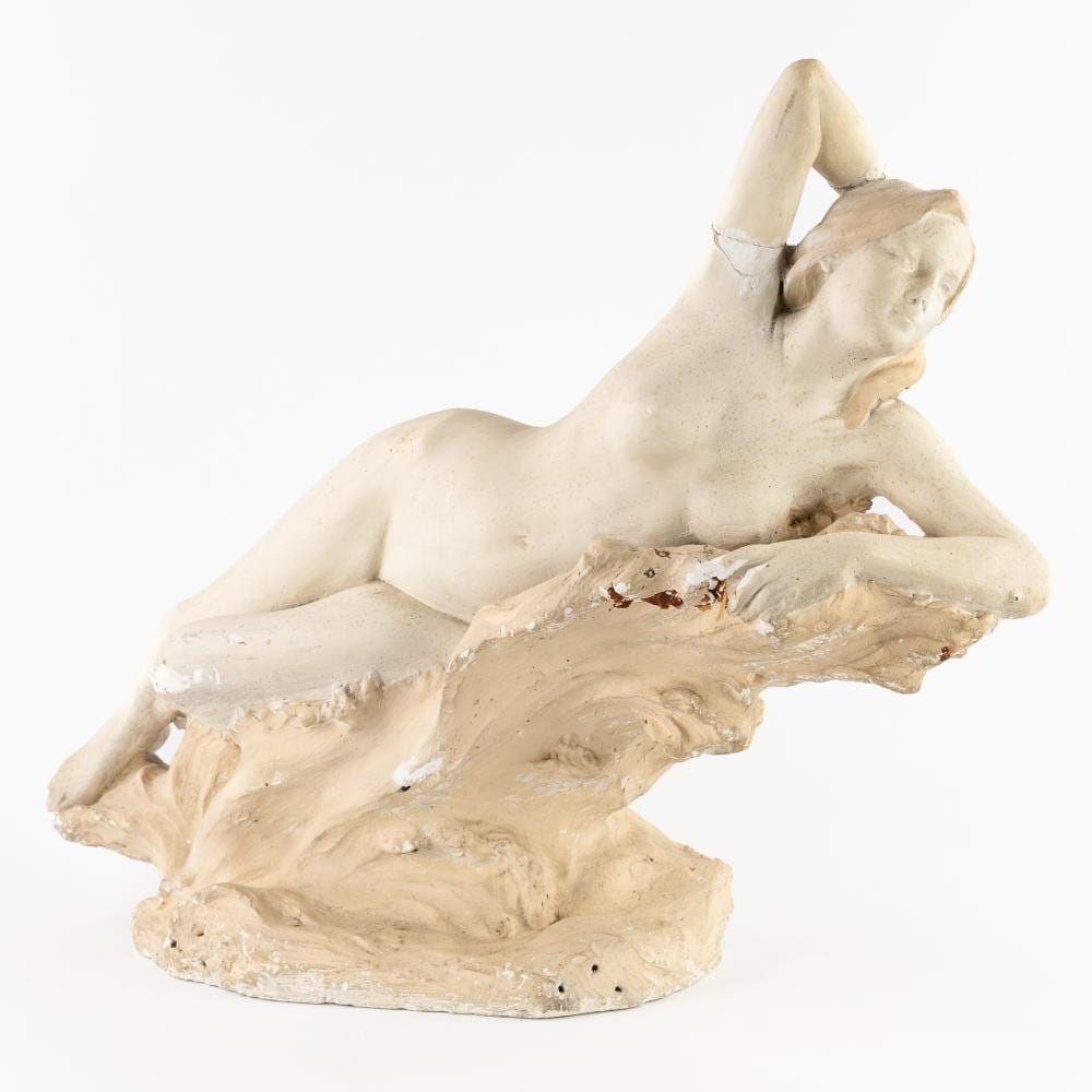 Emile Jespers comparable auction result: emile jespers 1862 1918 nymphe patinated plaster