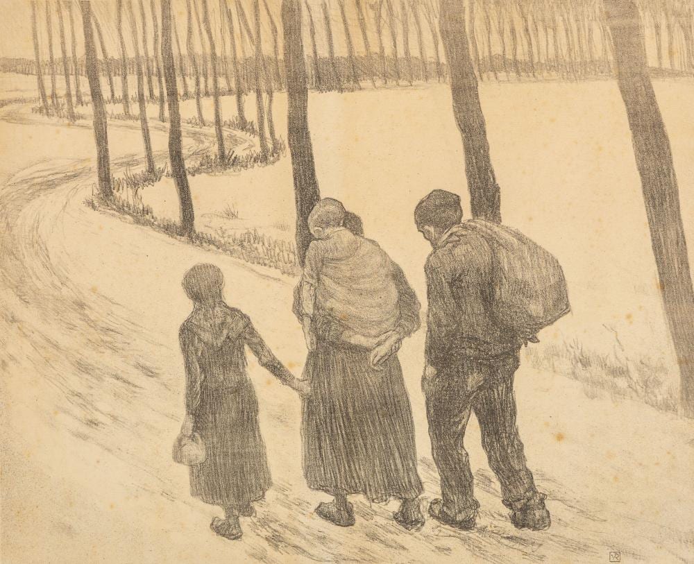 Theo van Rysselberghe comparable auction result: theo van rysselberghe 1862 1926 les errants after the poem by emile verhaeren 1855 1916 a lithograph