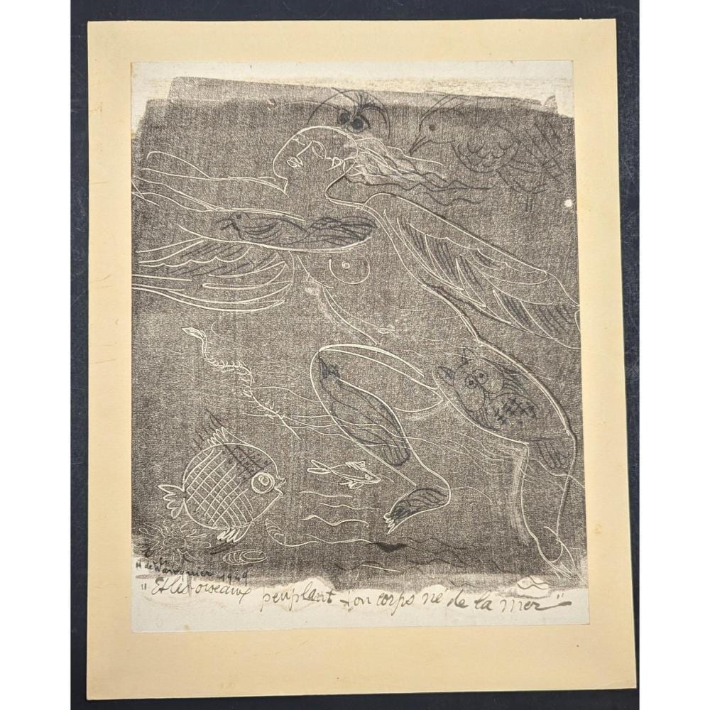 Henry de Waroquier comparable auction result: henri de waroquier french 1881 1970 original etching on cotton