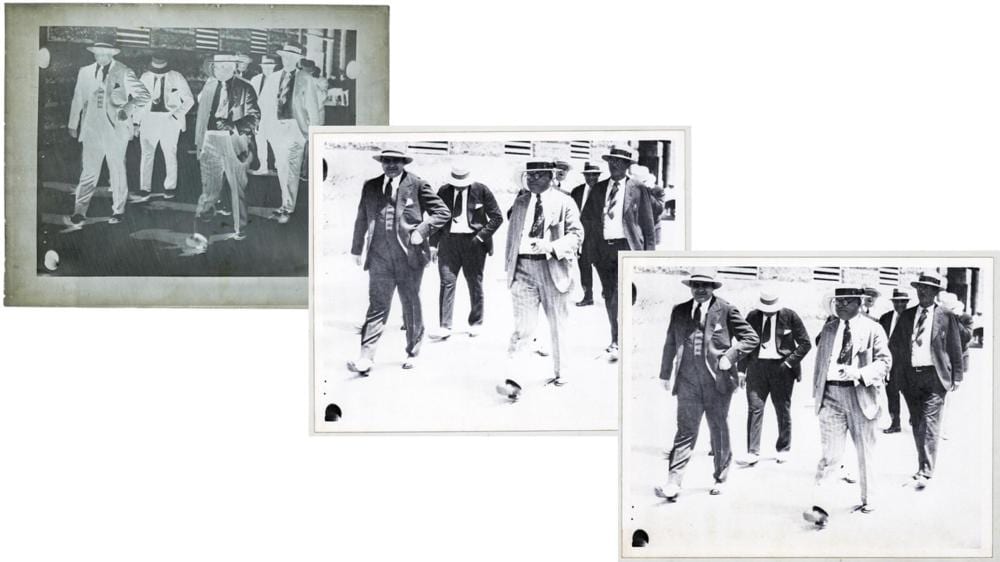 Al Capone comparable auction result: al capone original negative outside court house