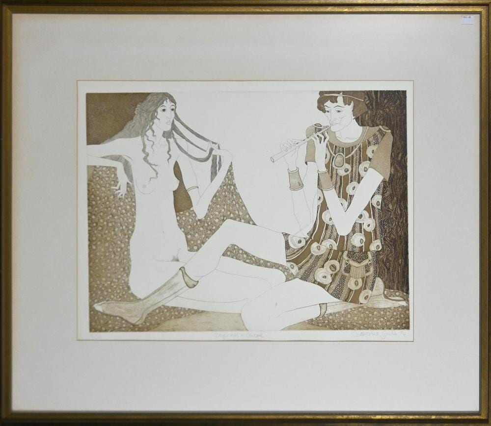 Catherine Grubb comparable auction result: catherine grubb daphnis and chloe 1974