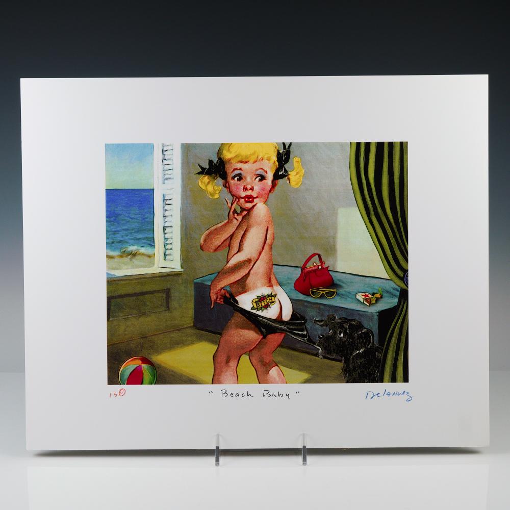 nelson de la nuez hand signed pop art print on archival paper beach baby · Lion and Unicorn · 2025-08-27 Nelson De La Nuez comparable auction result: nelson de la nuez hand signed pop art print on archival paper beach baby