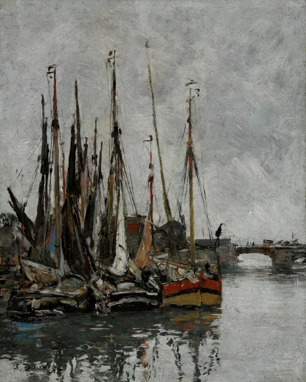 Eugène Boudin: Port de Trouville sold by Galerie Kornfeld Auktionen AG, lot 238 — auction record photograph