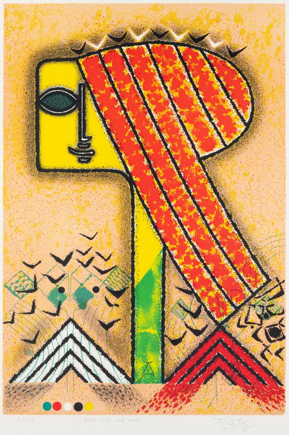 Anton Cetin comparable auction result: anton cetin eve with red hair