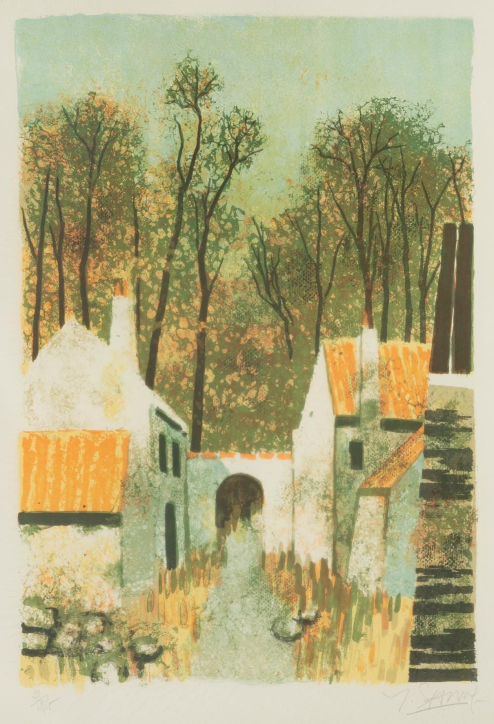 Yves Ganne comparable auction result: yves ganne street scene