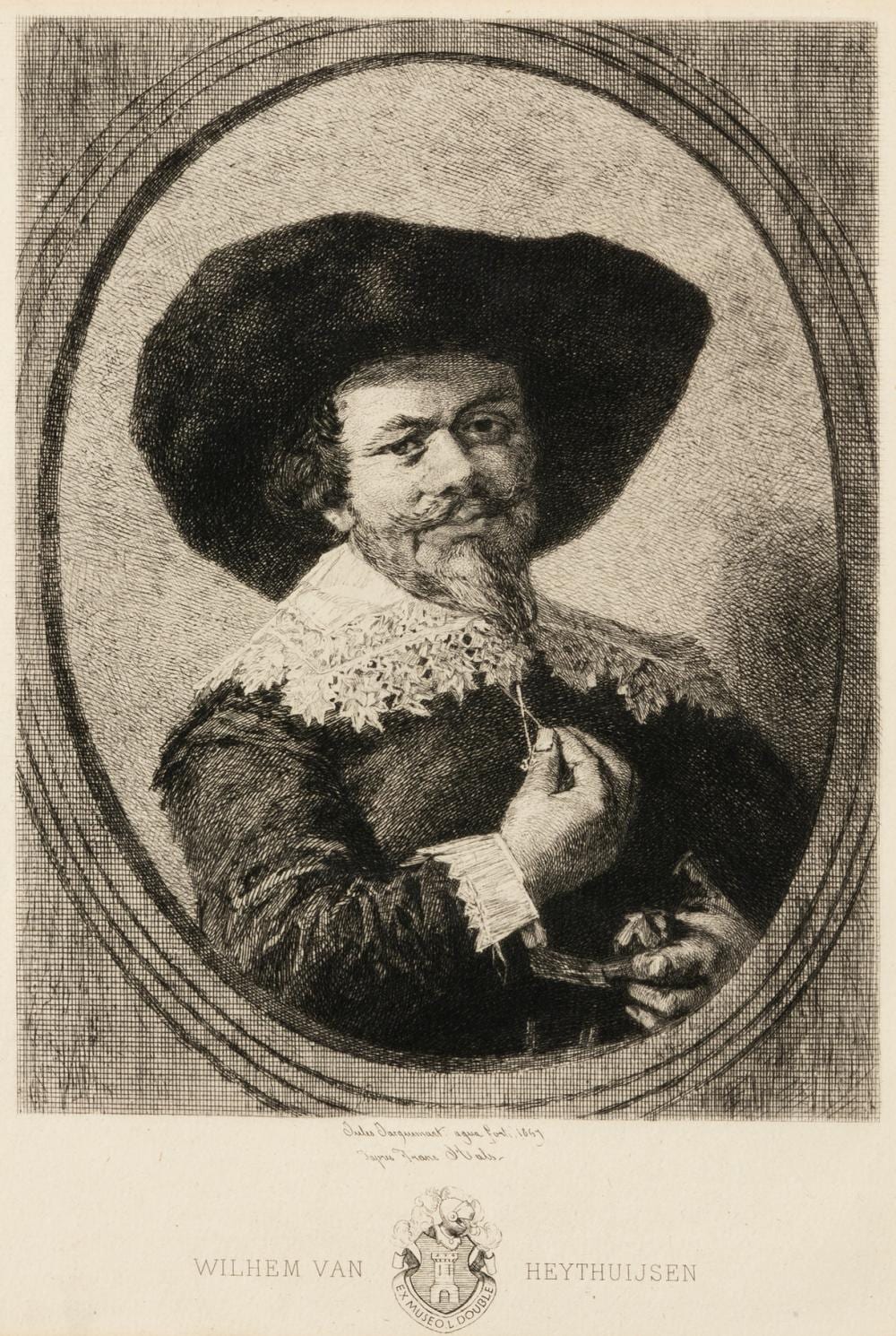Jules Ferdinand Jacquemart comparable auction result: jules jacquemart portrait of wilhem van heythuijsen after frans hals
