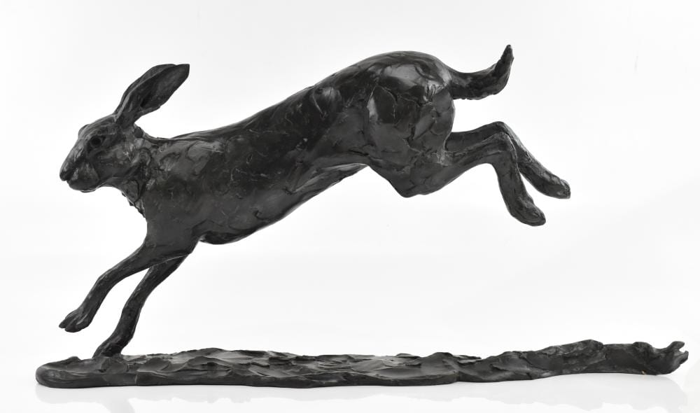 Lucy Kinsella comparable auction result: lucy kinsella born 1960 bronze sculpture bounding hare numbered 2 9 length 83cm