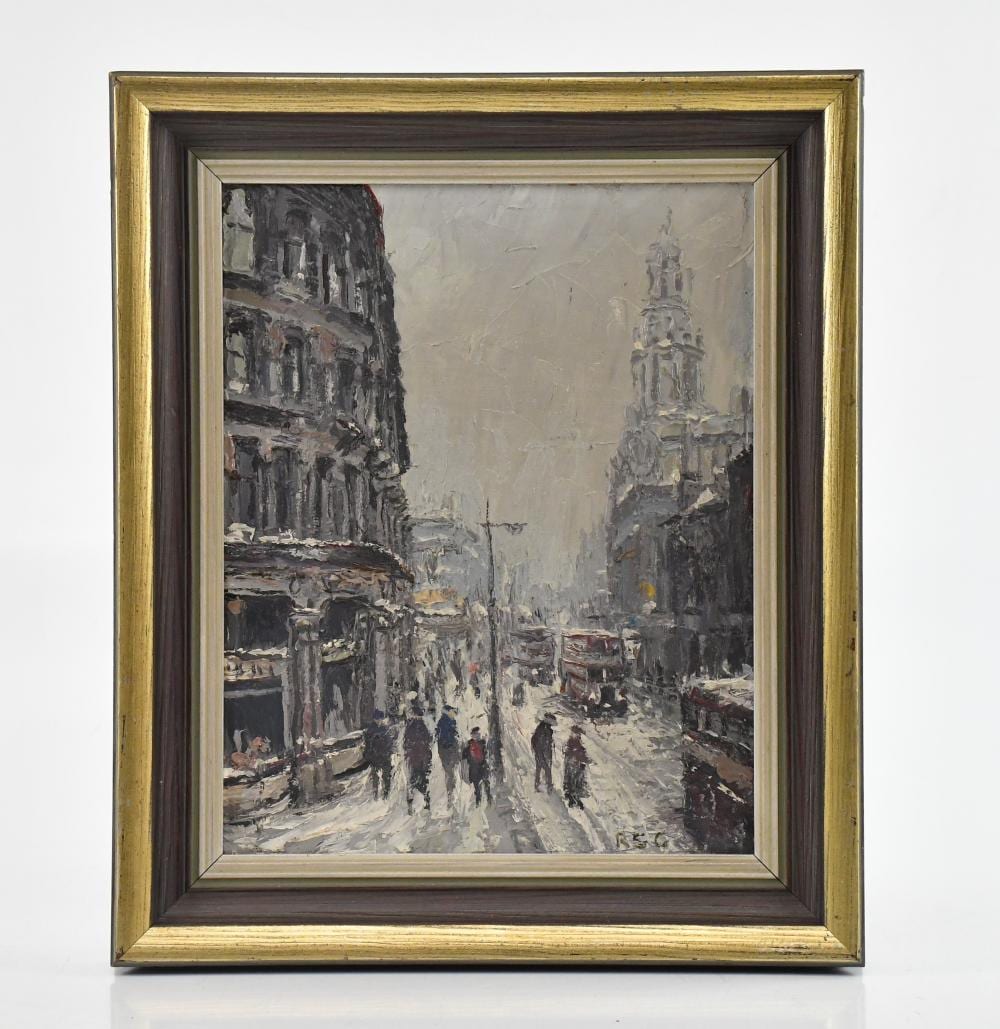 Reg Gardner comparable auction result: reg gardner born 1948 oil on board winter day signed rsg 25 x 19cm framed