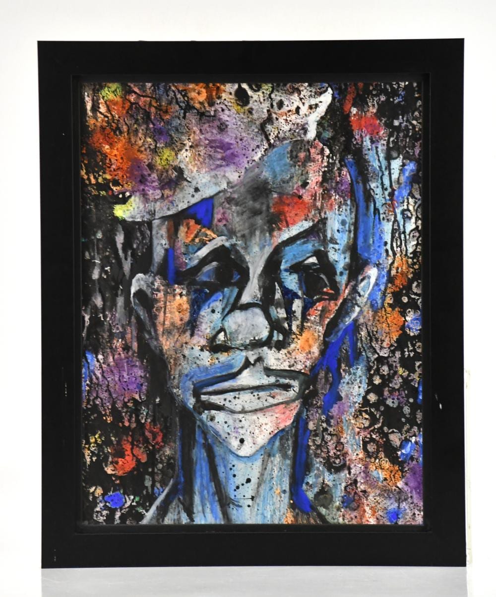 José Christopherson comparable auction result: jos christopherson 1914 2014 mixed media clown 55 x 42cm framed and glazed