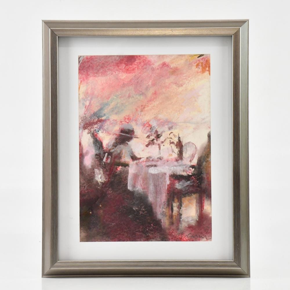 Marc Grimshaw comparable auction result: marc grimshaw born 1957 pastel girl seated at table signed 29 x 20cm framed