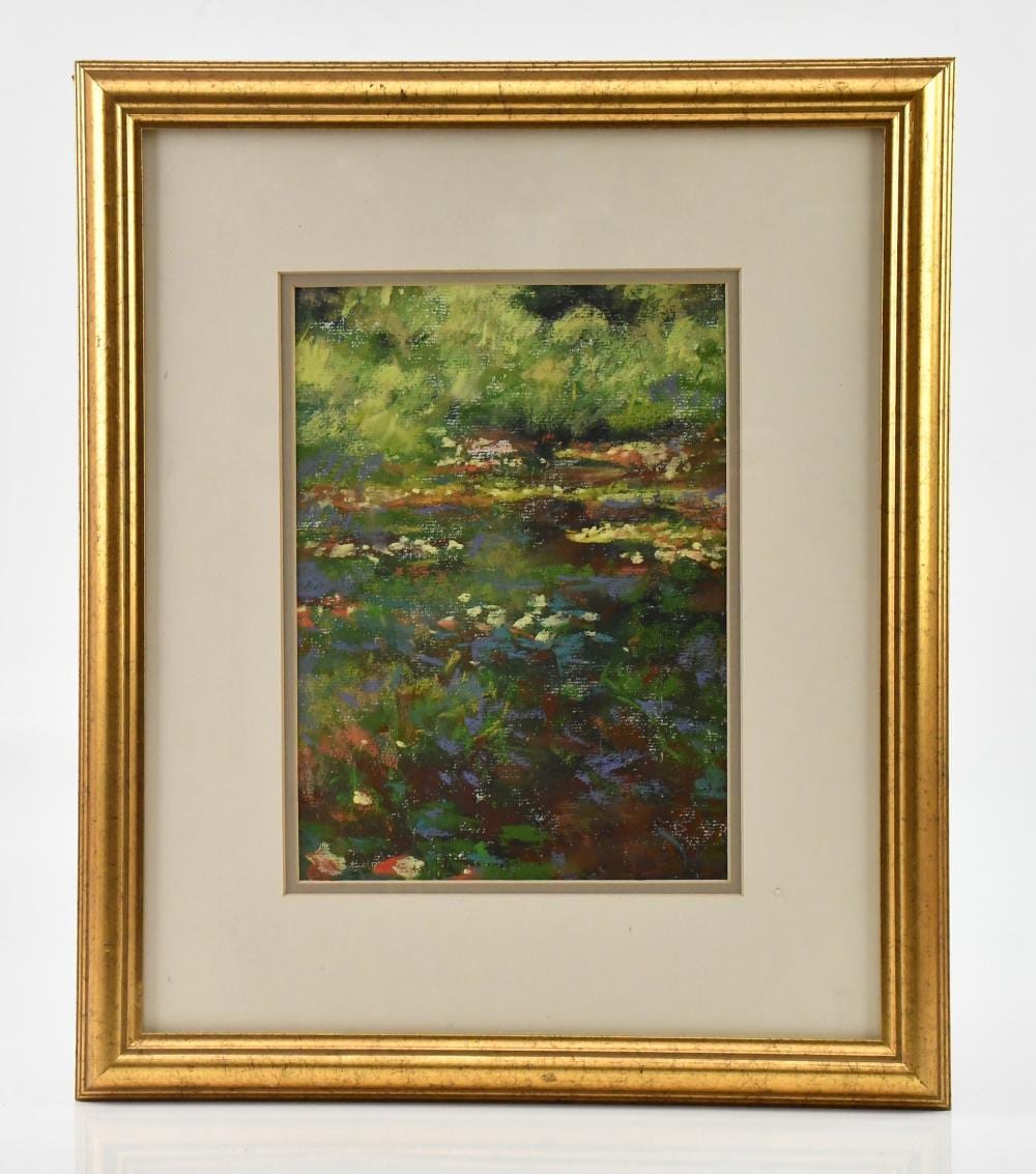 Marc Grimshaw comparable auction result: marc grimshaw born 1957 pastel garden scene signed 27 x 20cm framed and glazed