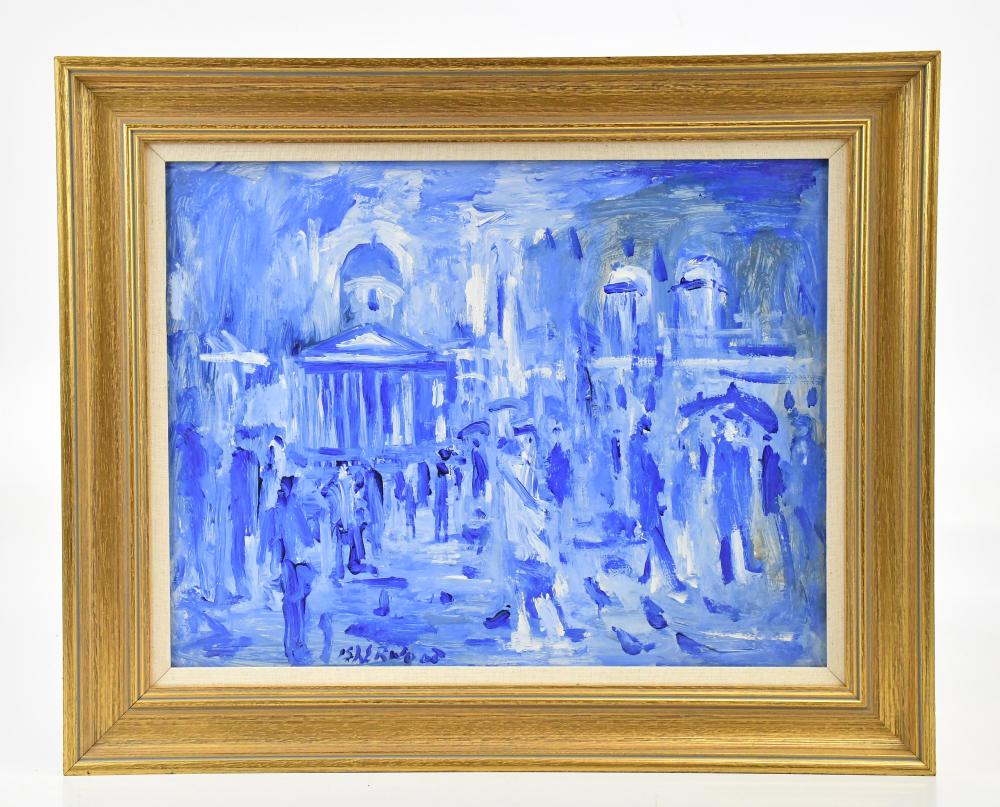 James Lawrence Isherwood comparable auction result: james lawrence isherwood 1917 1989 oil on board trafalgar square signed 34 x 44cm framed