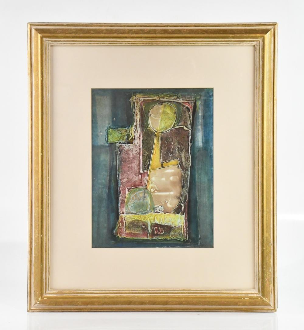 Tadeusz Was comparable auction result: tadeusz was polish 1912 2005 oil on paper expecting unsigned 35 x 27cm framed and glazed