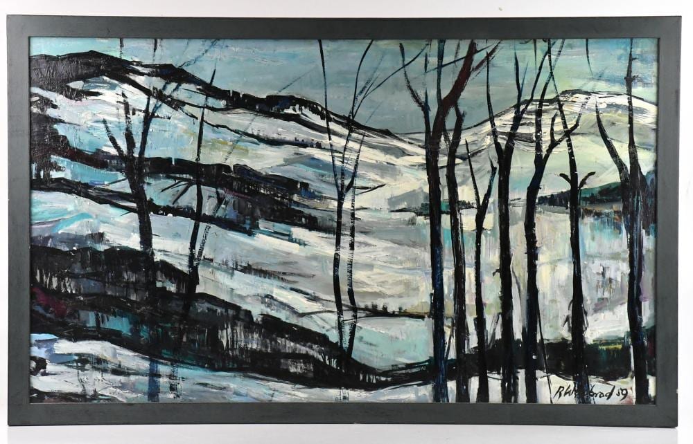 Richard Weisbrod comparable auction result: richard weisbrod 1906 1991 oil winter signed and dated 59 55 x 93cm framed