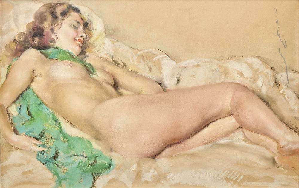 Jean Albert Grand-Carteret comparable auction result: jean albert grand carteret nu 1941