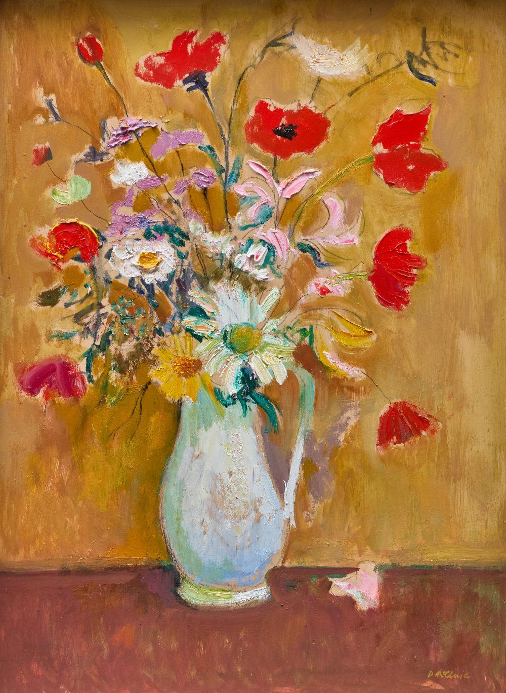 David McClure comparable auction result: david mcclure flowers in a white jug