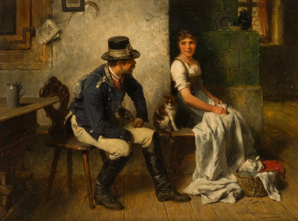 hugo wilhelm kauffmann postillon und m del · Hargesheimer Kunstauktionen Düsseldorf · 2025-09-12 Hugo Wilhelm Kauffmann comparable auction result: hugo wilhelm kauffmann postillon und m del